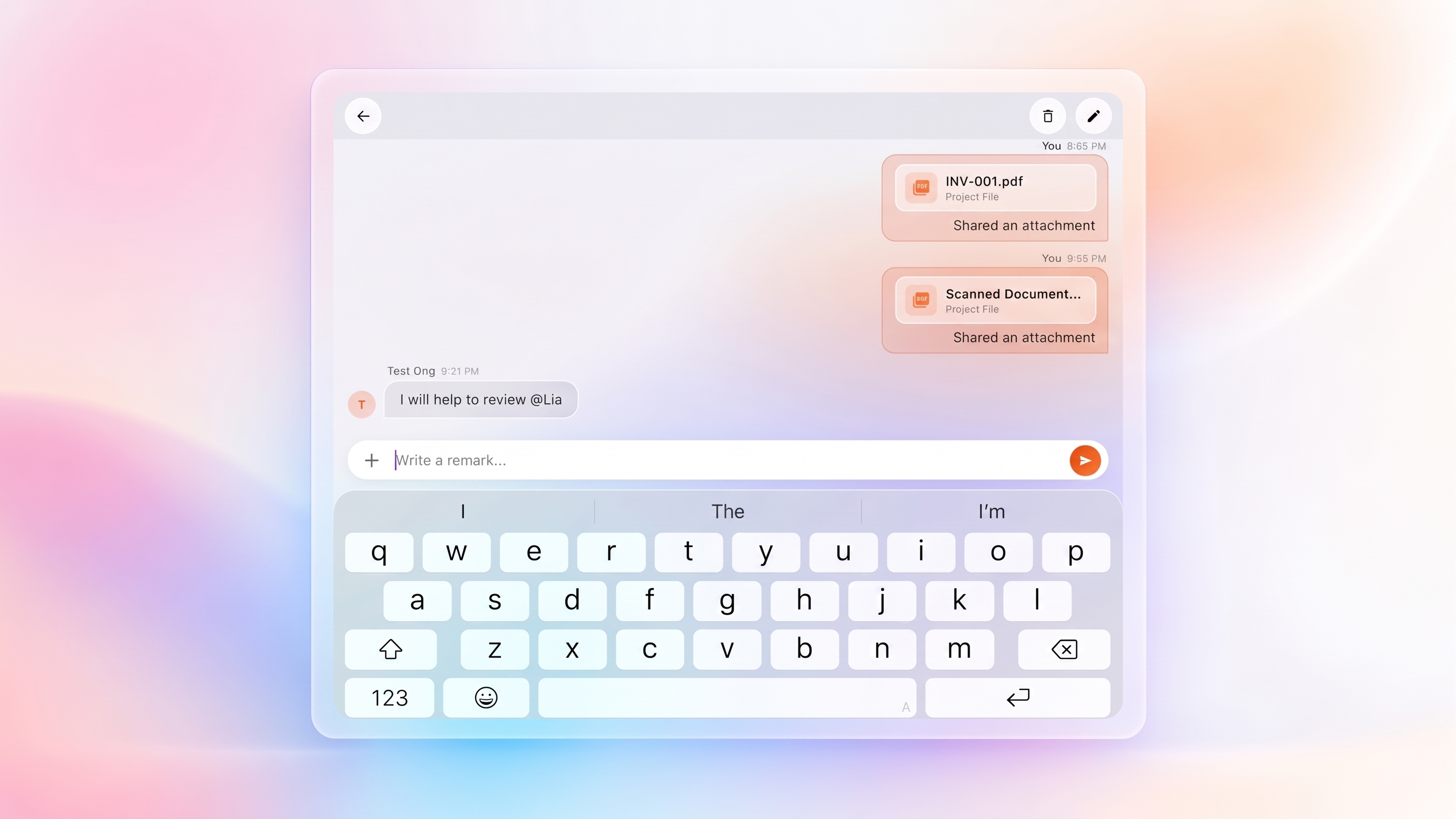 Task Details and Chat